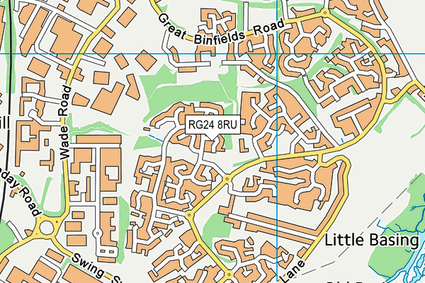 RG24 8RU map - OS VectorMap District (Ordnance Survey)