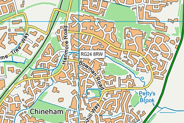RG24 8RW map - OS VectorMap District (Ordnance Survey)