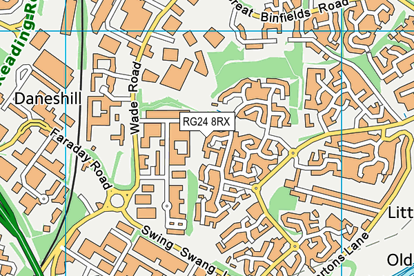 RG24 8RX map - OS VectorMap District (Ordnance Survey)