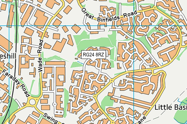 RG24 8RZ map - OS VectorMap District (Ordnance Survey)