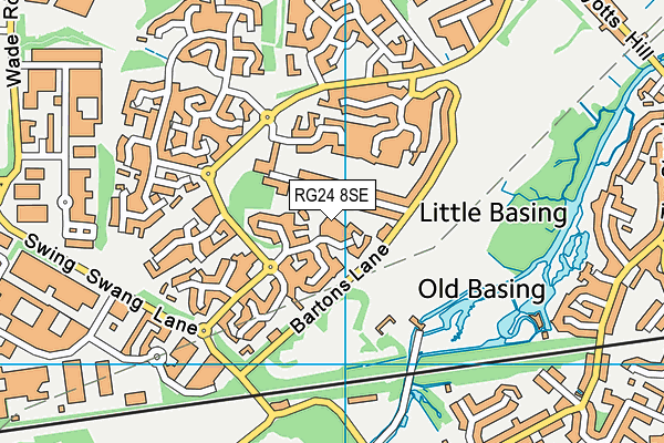 RG24 8SE map - OS VectorMap District (Ordnance Survey)