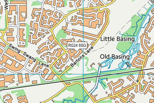 RG24 8SG map - OS VectorMap District (Ordnance Survey)