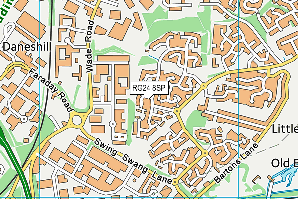 RG24 8SP map - OS VectorMap District (Ordnance Survey)
