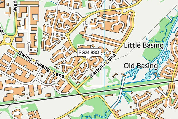 RG24 8SQ map - OS VectorMap District (Ordnance Survey)