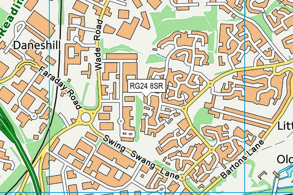 RG24 8SR map - OS VectorMap District (Ordnance Survey)