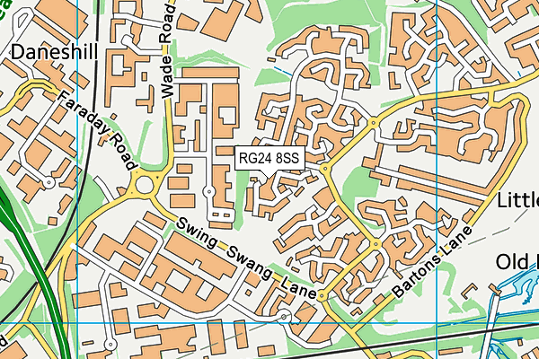 RG24 8SS map - OS VectorMap District (Ordnance Survey)