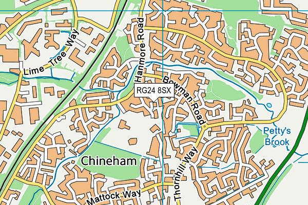 RG24 8SX map - OS VectorMap District (Ordnance Survey)