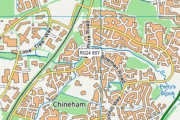 RG24 8SY map - OS VectorMap District (Ordnance Survey)