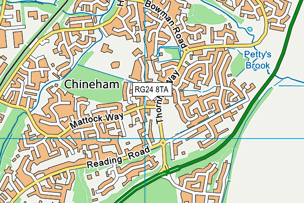 RG24 8TA map - OS VectorMap District (Ordnance Survey)