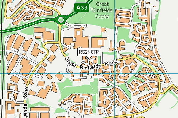 RG24 8TP map - OS VectorMap District (Ordnance Survey)