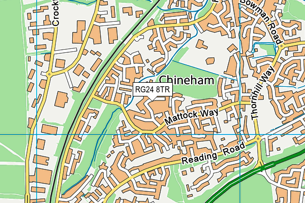 RG24 8TR map - OS VectorMap District (Ordnance Survey)