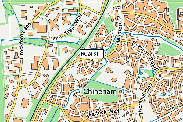 RG24 8TT map - OS VectorMap District (Ordnance Survey)