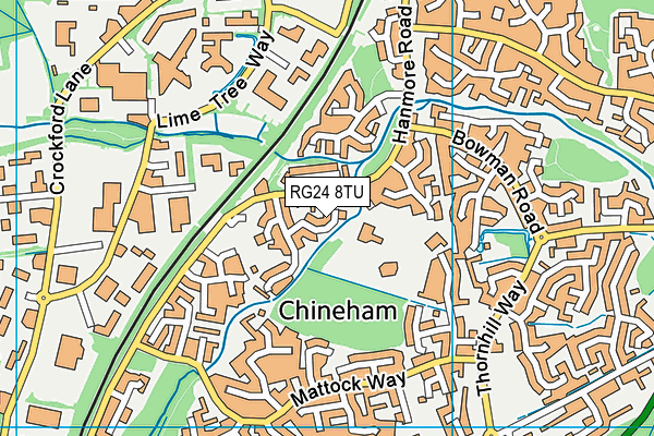 RG24 8TU map - OS VectorMap District (Ordnance Survey)