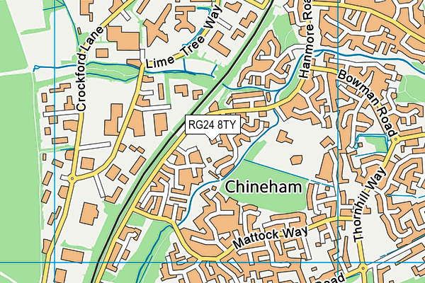 RG24 8TY map - OS VectorMap District (Ordnance Survey)