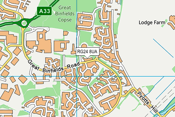 RG24 8UA map - OS VectorMap District (Ordnance Survey)