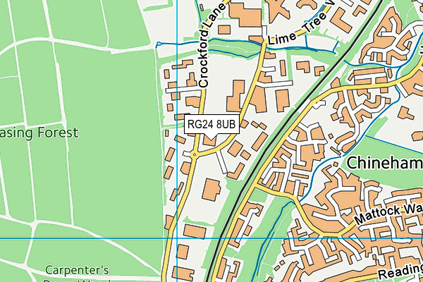 RG24 8UB map - OS VectorMap District (Ordnance Survey)