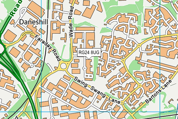 RG24 8UG map - OS VectorMap District (Ordnance Survey)