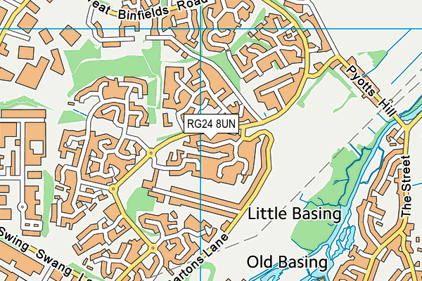 RG24 8UN map - OS VectorMap District (Ordnance Survey)