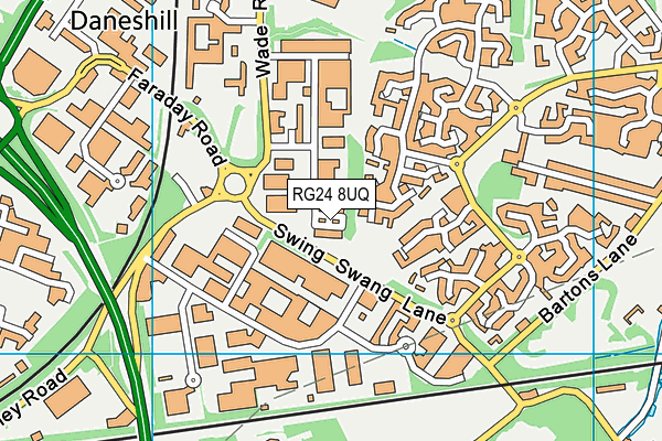 RG24 8UQ map - OS VectorMap District (Ordnance Survey)