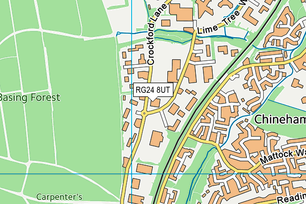 RG24 8UT map - OS VectorMap District (Ordnance Survey)