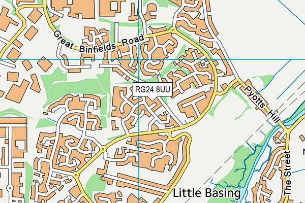 RG24 8UU map - OS VectorMap District (Ordnance Survey)