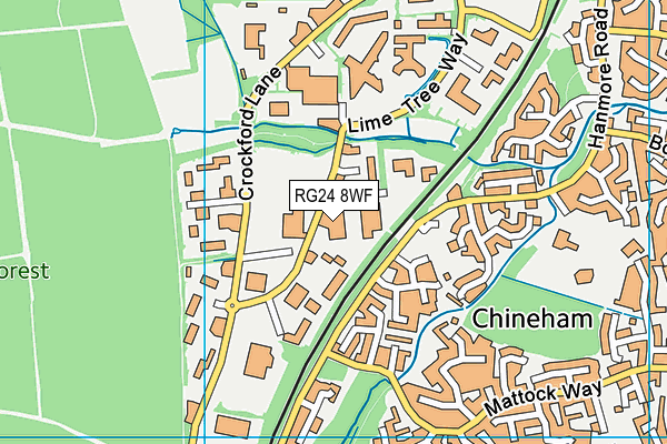 RG24 8WF map - OS VectorMap District (Ordnance Survey)