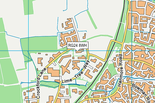 RG24 8WH map - OS VectorMap District (Ordnance Survey)