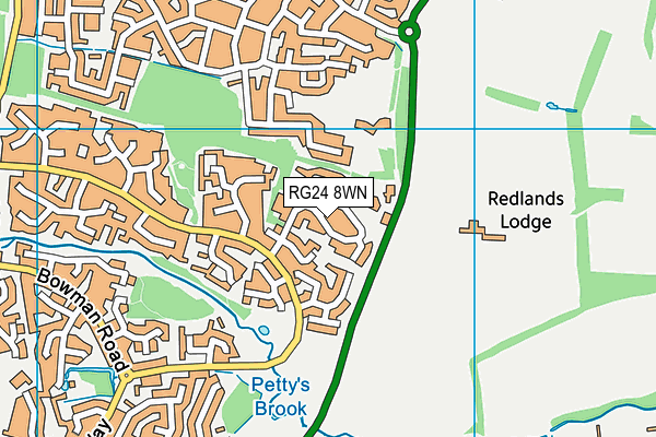 RG24 8WN map - OS VectorMap District (Ordnance Survey)