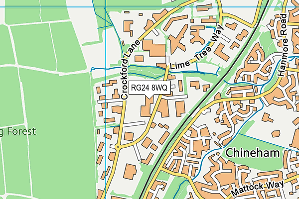 RG24 8WQ map - OS VectorMap District (Ordnance Survey)