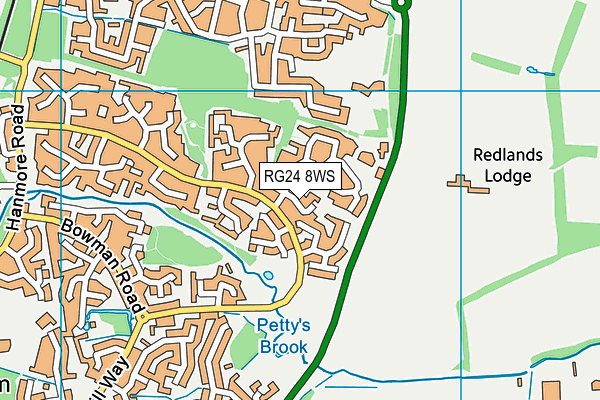 RG24 8WS map - OS VectorMap District (Ordnance Survey)