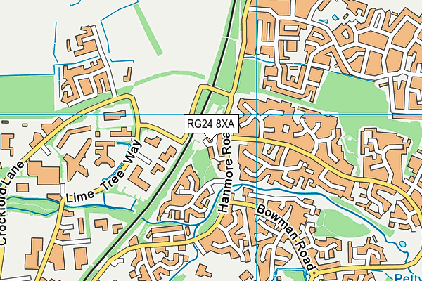 RG24 8XA map - OS VectorMap District (Ordnance Survey)