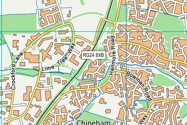RG24 8XB map - OS VectorMap District (Ordnance Survey)