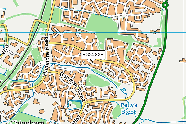 RG24 8XH map - OS VectorMap District (Ordnance Survey)