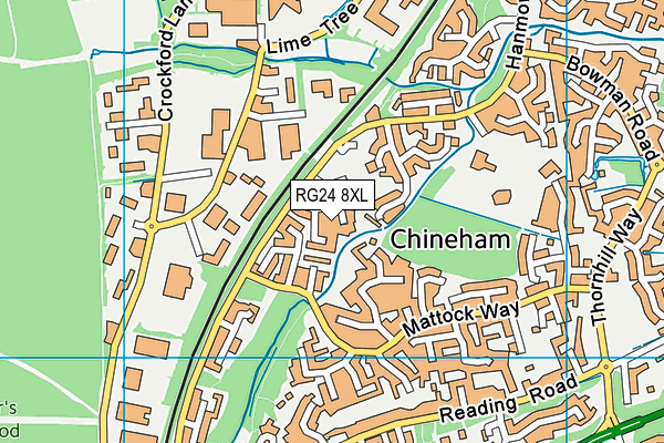 RG24 8XL map - OS VectorMap District (Ordnance Survey)