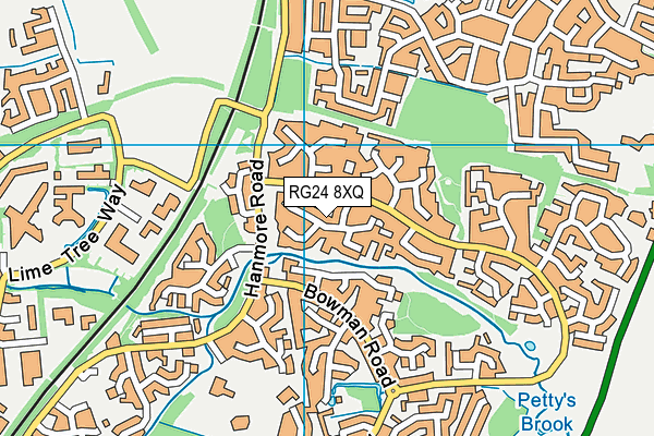RG24 8XQ map - OS VectorMap District (Ordnance Survey)