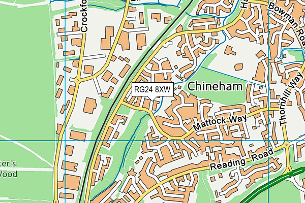 RG24 8XW map - OS VectorMap District (Ordnance Survey)