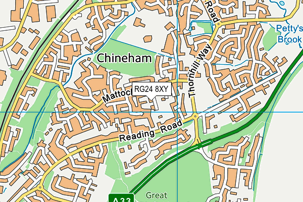 RG24 8XY map - OS VectorMap District (Ordnance Survey)