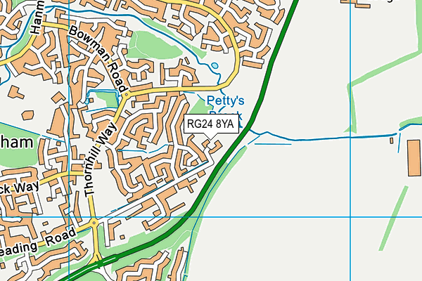 RG24 8YA map - OS VectorMap District (Ordnance Survey)