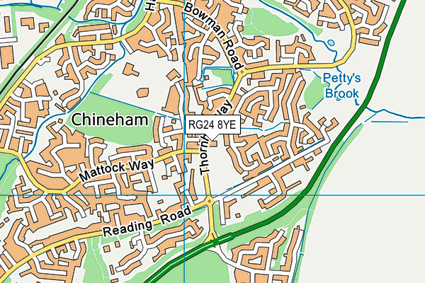 RG24 8YE map - OS VectorMap District (Ordnance Survey)