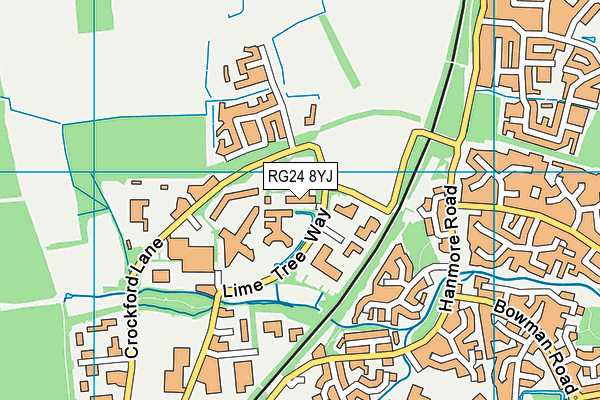 RG24 8YJ map - OS VectorMap District (Ordnance Survey)
