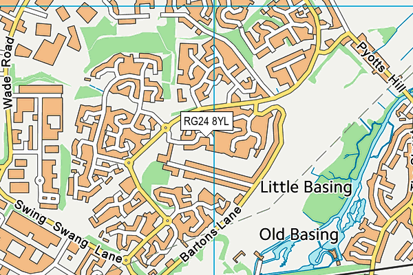 RG24 8YL map - OS VectorMap District (Ordnance Survey)