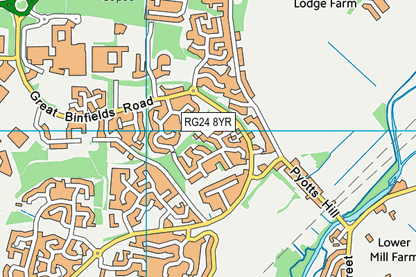 RG24 8YR map - OS VectorMap District (Ordnance Survey)