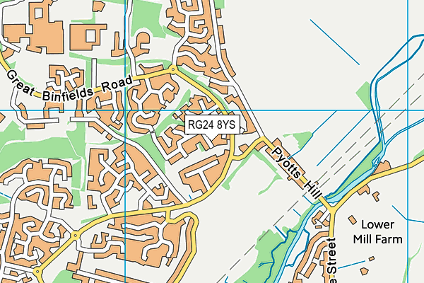 RG24 8YS map - OS VectorMap District (Ordnance Survey)