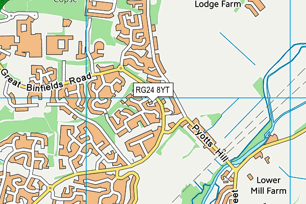 RG24 8YT map - OS VectorMap District (Ordnance Survey)