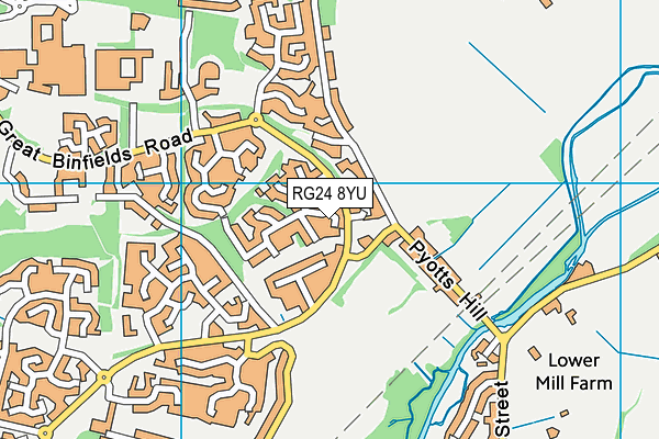 RG24 8YU map - OS VectorMap District (Ordnance Survey)