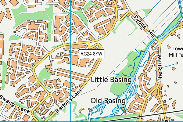 RG24 8YW map - OS VectorMap District (Ordnance Survey)