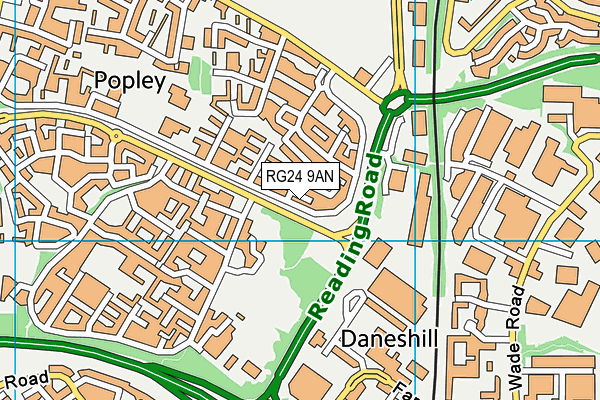 RG24 9AN map - OS VectorMap District (Ordnance Survey)