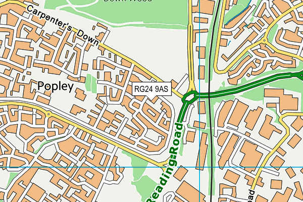 RG24 9AS map - OS VectorMap District (Ordnance Survey)