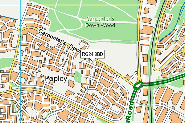 RG24 9BD map - OS VectorMap District (Ordnance Survey)