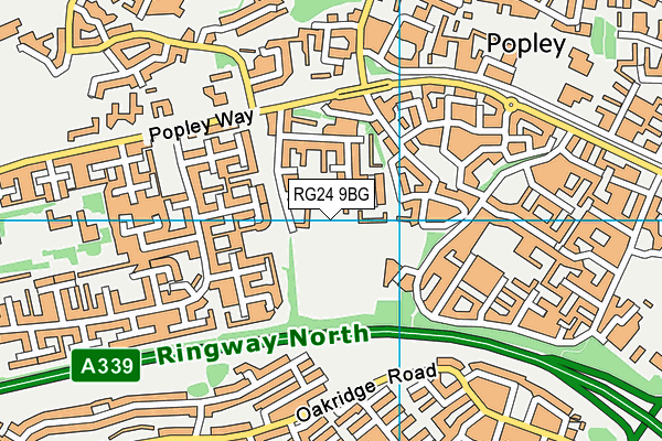 RG24 9BG map - OS VectorMap District (Ordnance Survey)
